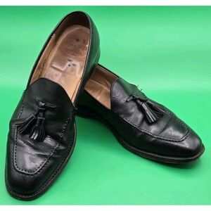 Church's Custom Grade Black Handmade Leather Tassel Loafer Dress Shoe Men Sz 12